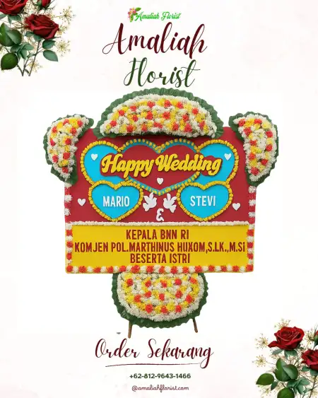 Papan Bunga Pernikahan Merkawang